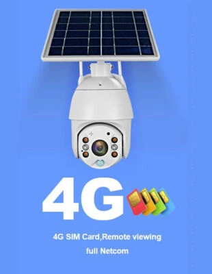 3MP 1080P Wireless 4G SIM Card Solar Power Outdoor Security CCTV IP PTZ Camera - Image 1 of 4