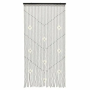 Tuscany Wood Beaded Bamboo Hanging Curtain Fly Curtain Doorway Blind Curtain - Picture 1 of 5