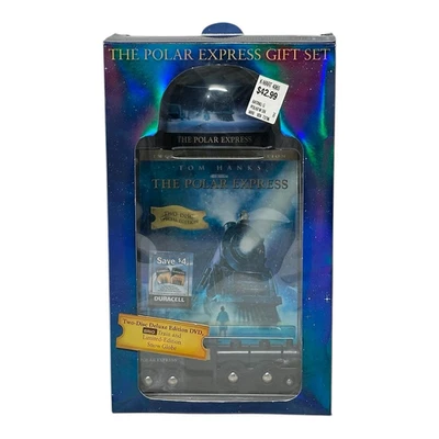 THE POLAR EXPRESS GIFT SET DELUXE DVD SNOW GLOBE TRAIN LIMITED EDITION - Image 1 of 4