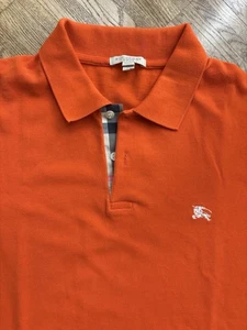 BURBERRY Luxus POLO Shirt Herren 💯 Cotton Orange XL 50 52 Wie NEU🌻 - Bild 1 von 7
