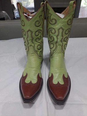 BOTAS WESTERN MUJER GRINGO VIEJAS VERDES Y MARRONES. TALLA 6 B Foto 1 de 4