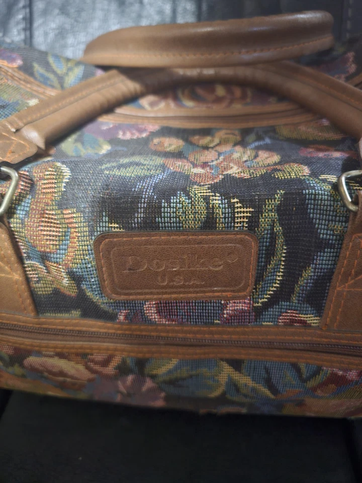 Bolso de Lona Dooney & Bourke Floral Tapiz Cuero Borde Foto 1 de 2