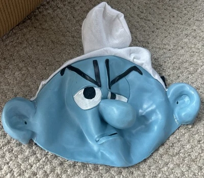 Máscara de Pitufo Grouchy Disfraz de Halloween Cabeza de Adulto Talla Única para la mayoría Foto 1 de 4