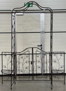 2ª elección mercancía B arco de rosas con puerta puerta 101759 metal puerta de jardín estructura de clasificación - Imagen 1 de 4