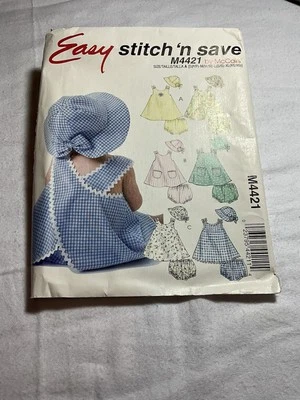 McCall’s Stitch ‘n Save ~4421 ~~|S M L XL | Infants * Dresses * Panties & Hat - Image 1 of 4