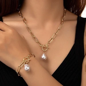 14 mm echte natürliche Südsee weiße Perlenkette Armband 14 K Gold P 18" 8" - Bild 1 von 5