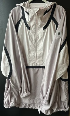 NUEVO CON ETIQUETAS FREE PEOPLE MOVIMIENTO BLOQUE DE COLOR 1/4 Cremallera Pullover Rompevientos Chaqueta Talla L Foto 1 de 4