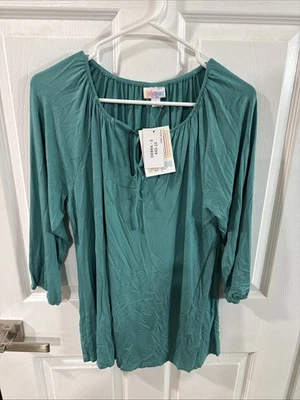 Lularoe Womens Small Blouse Debra Green - Image 1 of 4