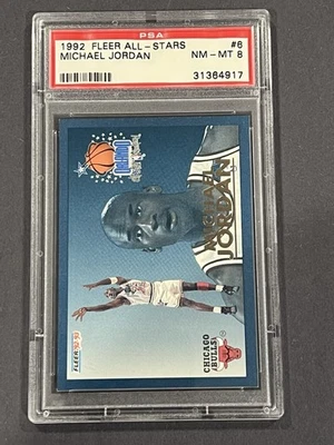 Fleer All Stars 1992 Michael Jordan #6 PSA 8 Foto 1 de 2
