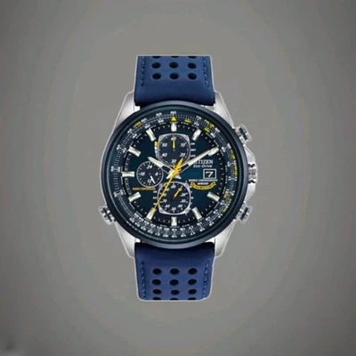 Citizen Men's Eco-Drive WR100 Watch Navy Blue Face Brand New!! Quartz Movement - Image 1 of 4