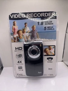 Jazz 5MP 1.8in LCD Flip Camcorder Digital HD Camera - Jazz HDV155 Black - Picture 1 of 15