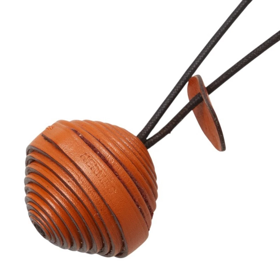 Collar Jojoba Hermes JOBA en Cuero Naranja y Negro para Mujer GZl1blp0 Foto 1 de 1