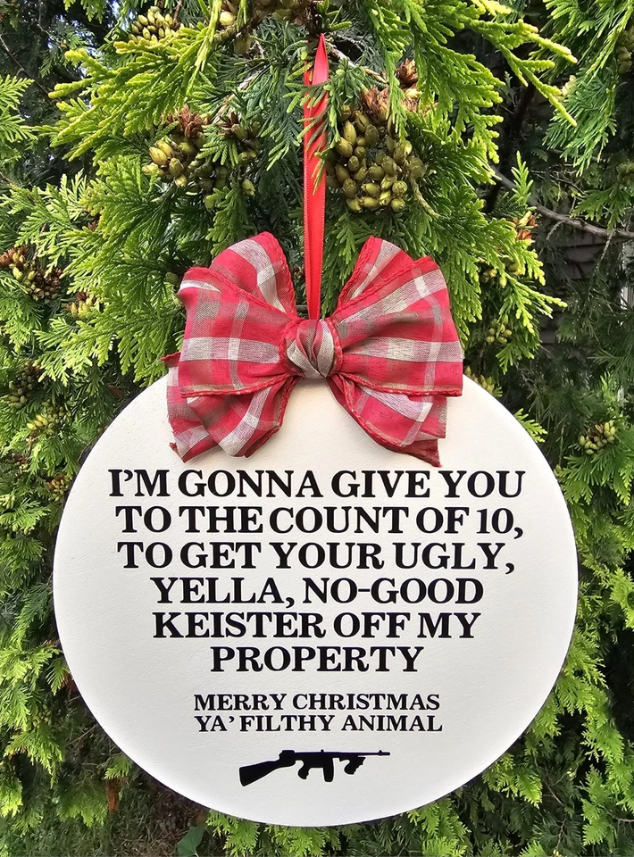 New Funny Handmade Home Alone Door Sign/I'm Gonna Give You To The Count Of 10!!! - Image 1 of 1