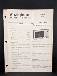 Westinghouse Clock Radio Service Manual Model H-721L5 Chassis V-2401-3 4 Pg - Picture 1 of 2