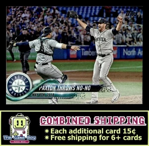 2018 Topps Update Rainbow Foil #US5 Paxton Throws No-No Seattle Mariners - Picture 1 of 2