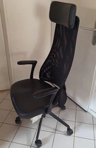 JÄRVFJÄLLET - Ikea Bürodrehstuhl Leder mit Armlehnen, Glose schwarz - Bild 1 von 5