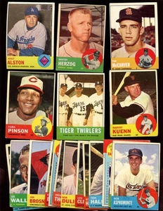 1963 Topps Baseball Card Lot Starter Set 91 Different G/VG+ - Picture 1 of 1