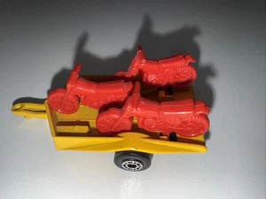 Matchbox Motorcycle Trailer w/ 3 Red Bikes  - Picture 1 of 5