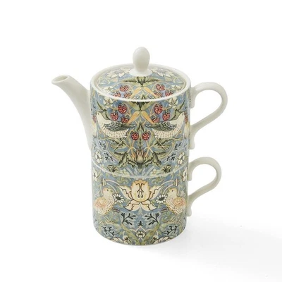 Spode Morris & Co. Porcelain Tea Set for One | Strawberry Thief - Image 1 of 3