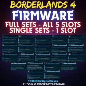 Borderlands 4 🎉 FIRMWARE - MEGALIST ✨ JEDE FIRMWARE - 5X oder 1X SLOT BUNDLES ✨ - Bild 1 von 106