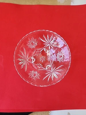 Vintage Anchor Hocking Star of David glass bowl footed candy DISH - Image 1 of 4