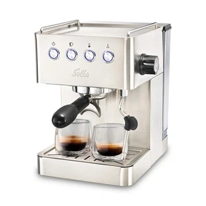 Solis Barista Gran Gusto Espressomaschine Kaffeemaschine 1,7L 1050W Sk1014 Silber - Bild 1 von 9