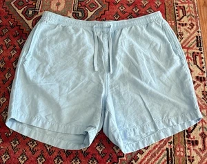 Pantalones cortos de retiro Bear Bottom de lino mezcla de algodón 5” azul claro con cordón para hombre XXL - Imagen 1 de 3