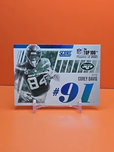 🟢⚪️🟢 2022 SCORE COREY DAVIS #T91 THE TOP 100 PLAYERS OF 2021 NEW YORK JETS🟢⚪️ - Picture 1 of 2