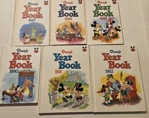 VTG Disney's Year Book Hardcover Memorabilia Lot Of 6 Books 1987-1992 - Picture 1 of 13