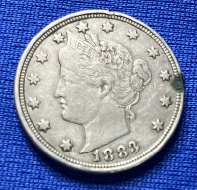 1883 US LIBERTY HEAD V  Nickel 5 Cent Coin (1883-1913) No CENTS Variety 1 - Image 1 of 4