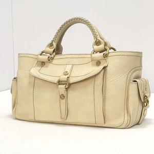 Borsa Celine Boogie Triomphe pelle avorio usata ottime condizioni originale GIAPPONE - Foto 1 di 24