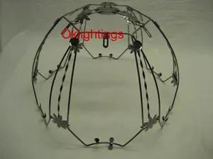 15 inch Touch Lamp Metal Ornate Lamp Shade Frame Pewter black - Picture 1 of 1