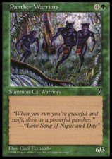 Magic the Gathering MTG Panther Warriors (115) Visions   LP
