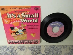 Vintage 1975 ""Walt Disney's It's a Small World"" Disneyland Rec #619 45 1/min Schallplatte - Bild 1 von 19