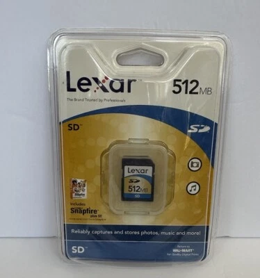 Lexar Secure Digital Flash Memory Card - 512 MB - SD (SD512-689) New - Image 1 of 2