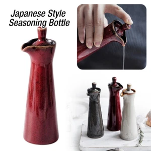 120ML Japanese Style Ceramic Oil Olive Dispenser Soy Sauce Pot Small Sauce Jar - Picture 1 of 20
