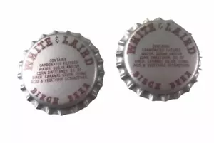 Lot 2 Unused Vintage White & Laird Birch Beer Soft Drink Soda Metal Bottle Caps - Picture 1 of 3