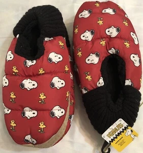 Peanut Hausschuhe Unisex M-10-12 W-11,5-14 L/XL süß warm Snoopy und Woodstock Neu mit Etikett - Bild 1 von 9