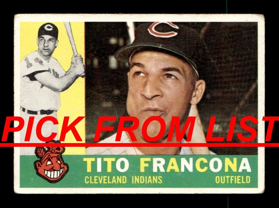 1960 Topps Baseball 3-439 VG Pick From List All PICTURED pp1 gg1 - Image 1 of 1