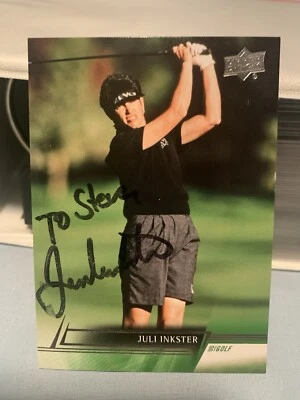 Juli Inkster personalized autographed 2024 Upper Deck golf trading card #10 - Image 1 of 2