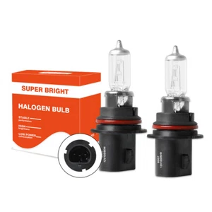 2x 9007 HB5 Halogen 80W 12V High Low Beam Car 3400K Headlight Bulbs Warm White - Picture 1 of 8