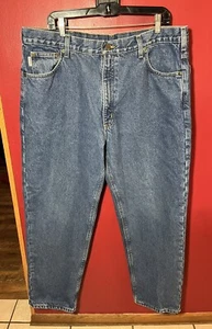 Vintage Carhartt Flannel Lined Jeans Men’s Size 40x32 Relaxed Fit Blue Denim - Picture 1 of 9