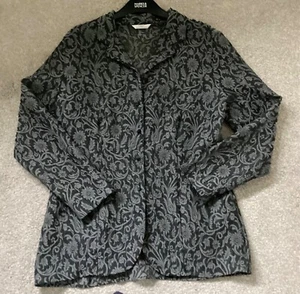 Ladies sheer Jacket. M&S. light & dark grey. Size 14-16 - Picture 1 of 5