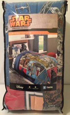 EDREDÓN REVERSIBLE STAR WARS KOHL'S TWIN DARTH VADER C-3PO R2-D2 CHEWBACCA Foto 1 de 4