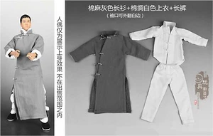 1/6 Chinese Style Fabric Long Shirt Kungfu Suit DIY 12'' Male Action Figure - Picture 1 of 22