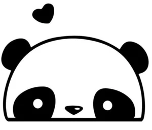 Panda White Vinyl Decal Sticker - Foto 1 di 1