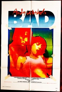 Rare Original Authentic 1977 “Andy Warhol’s BAD” One Sheet Movie Poster 27 x 41 - Picture 1 of 11
