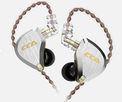 Monitores Intrauditivos CCA C12, 5BA+1DD Híbrido HiFi Estéreo Aislamiento de Ruido IEM Cableado  Foto 1 de 4