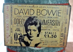 DAVID BOWIE Concert ticket *Handmade* Wood Photo MAGNET - Picture 1 of 1