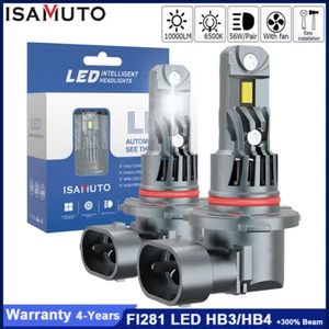 ISAMUTO 2 piezas 9005 HB3 LED Faro Super Brillante Kit Blanco 6500K Tamaño 1:1 - Imagen 1 de 9